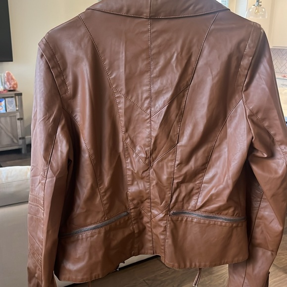 Lulus Camel Vegan Leather jacket (M/L) - Picture 5 of 5